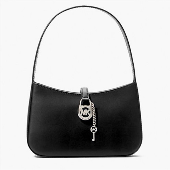 Michael Kors Lyra Small Leather Pochette Black